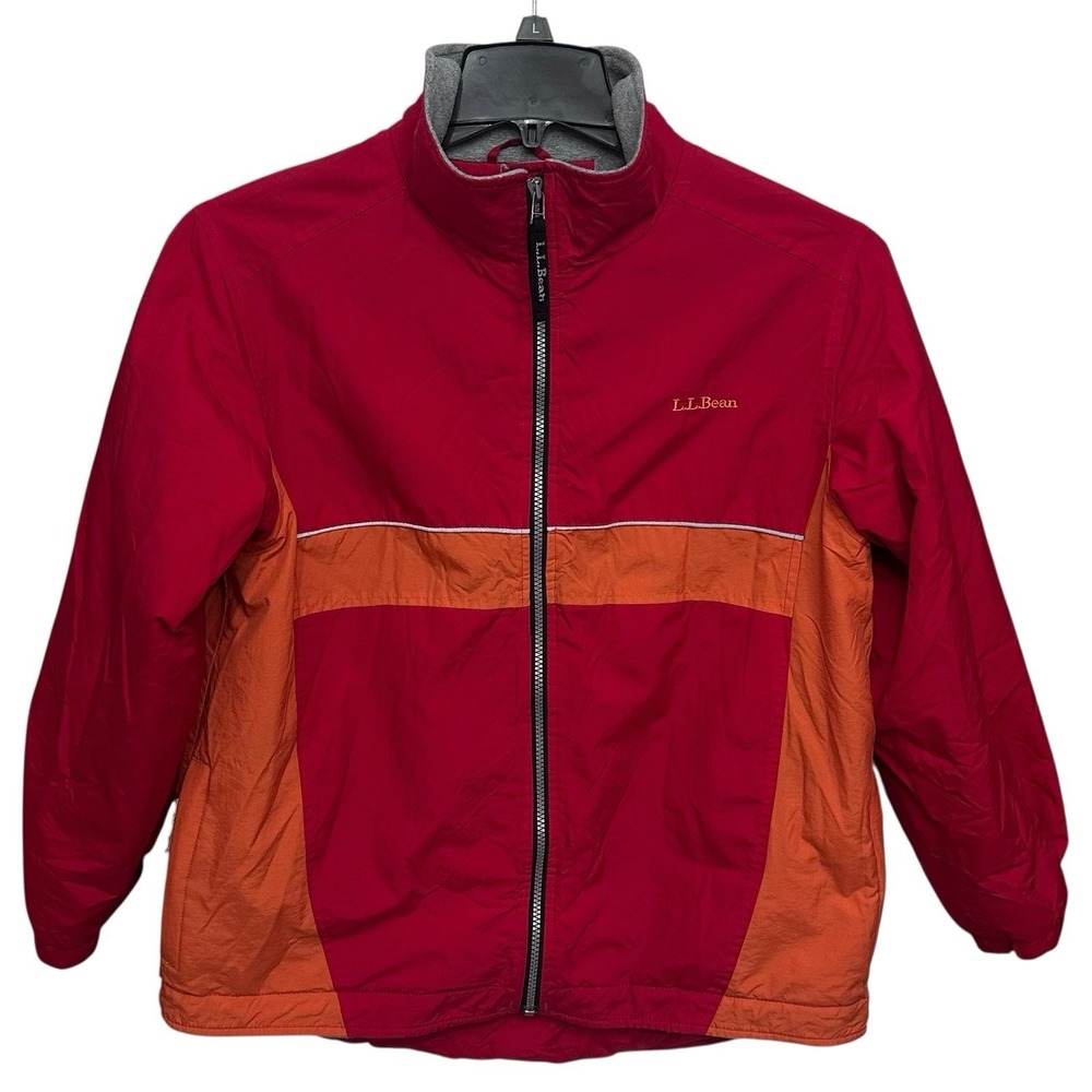 Vtg L.L. Kids By‎ L.L. Bean Jacket Coat Sz XL (18/20) Red Coat 80's Pockets